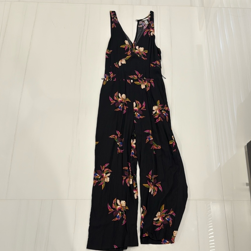 Floral Black Jumpsuit
